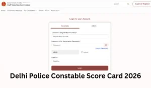 Delhi Police Constable Score Card 2026