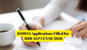 840944 Applications Filled for RRB ALP CEN 01:2026, Check Zone-wise Form Fill Up Data