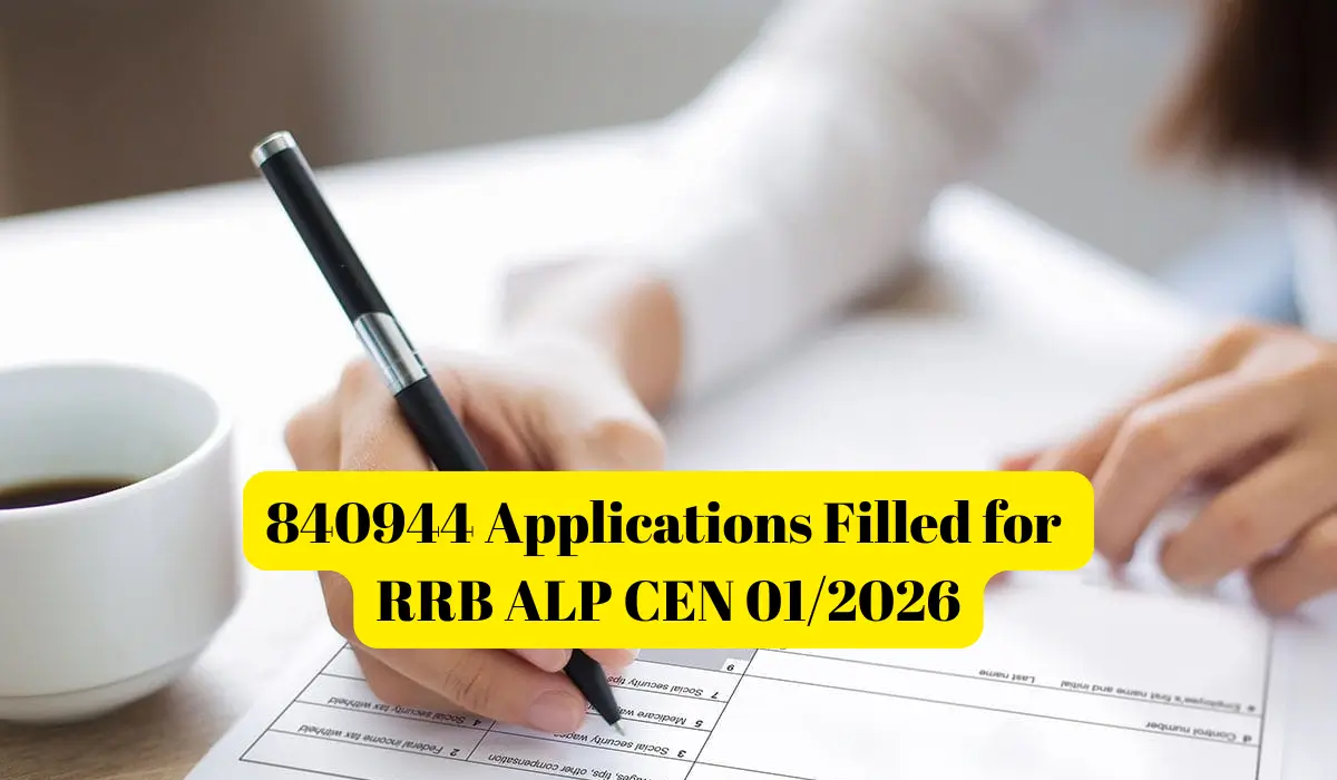 840944 Applications Filled for RRB ALP CEN 01:2026, Check Zone-wise Form Fill Up Data