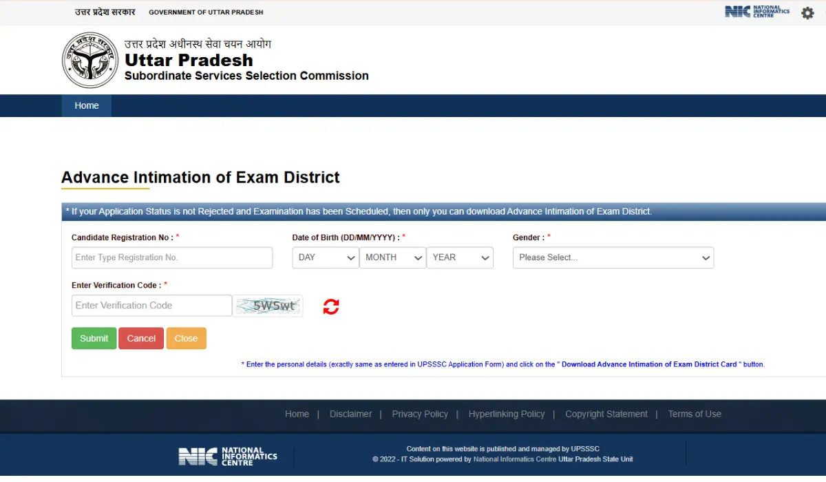 UPSSSC ASO Exam City
