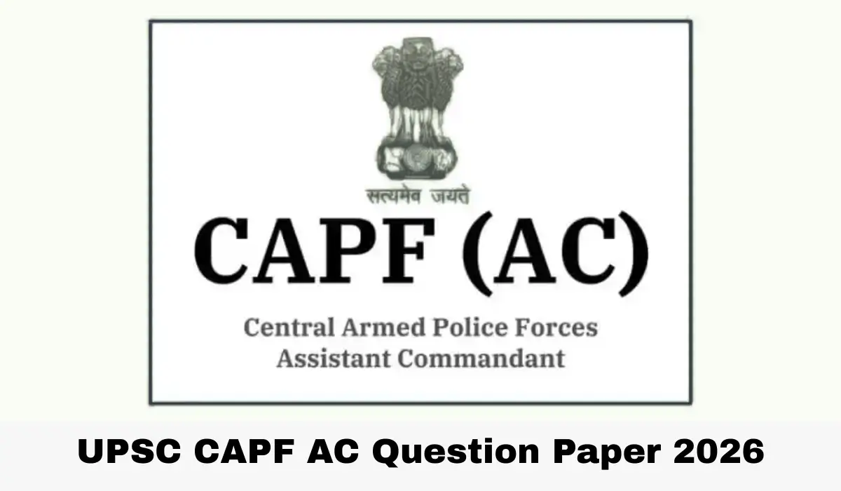 upsc capf question paper