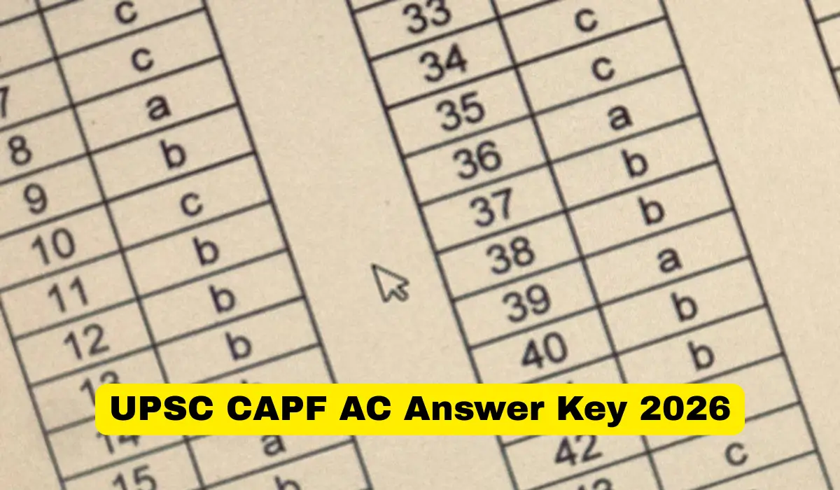 UPSC CAPF AC Answer Key 2026