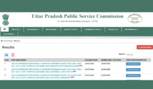 UPPSC GIC Lecturer Result 2026