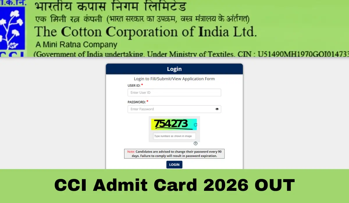 CCI Admit Card 2026