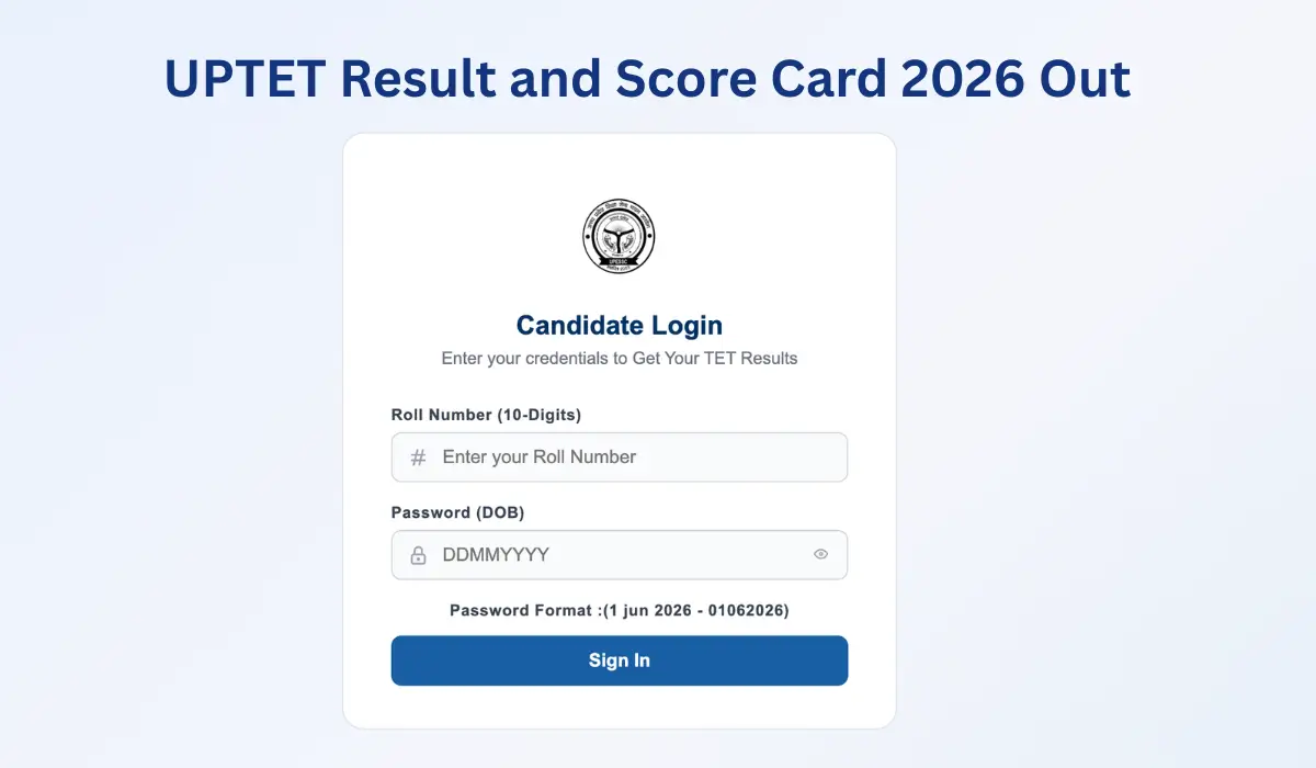 uptet result and scorecard 2026