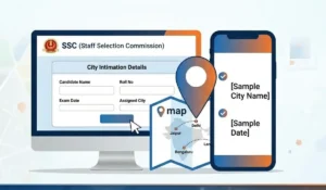 SSC Stenographer Exam City Slip