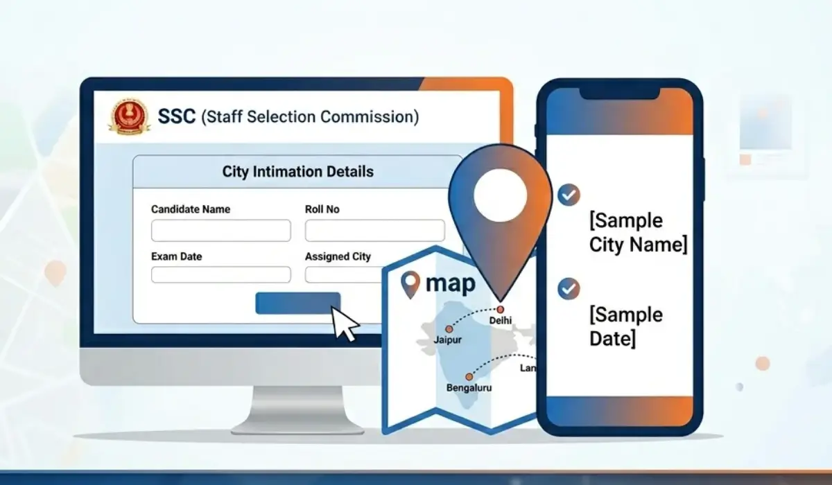 SSC Stenographer Exam City Slip