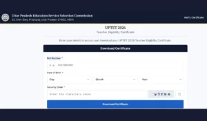 UPTET Certificate 2026