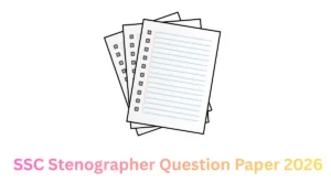 SSC Stenographer Question Paper