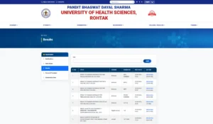 UHSR BSc Nursing CET Result