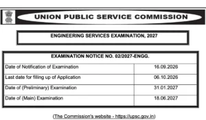 UPSC ESE Notification 2027