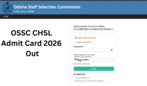 ossc chsl admit card 2026