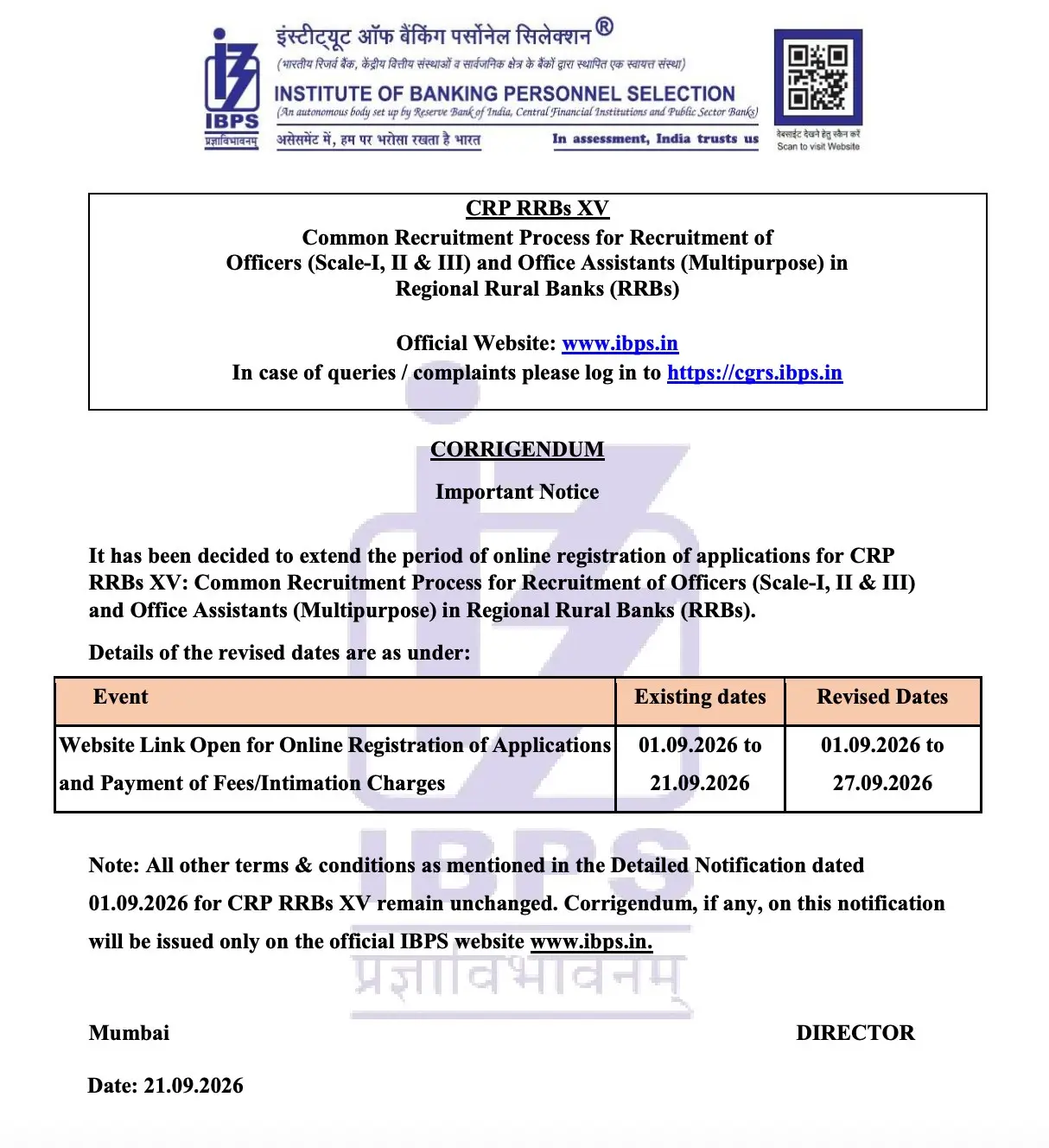 IBPS RRB Apply Online 2026 Extended for Clerk, PO, SO Posts, Last Date 27 Sept_3.1