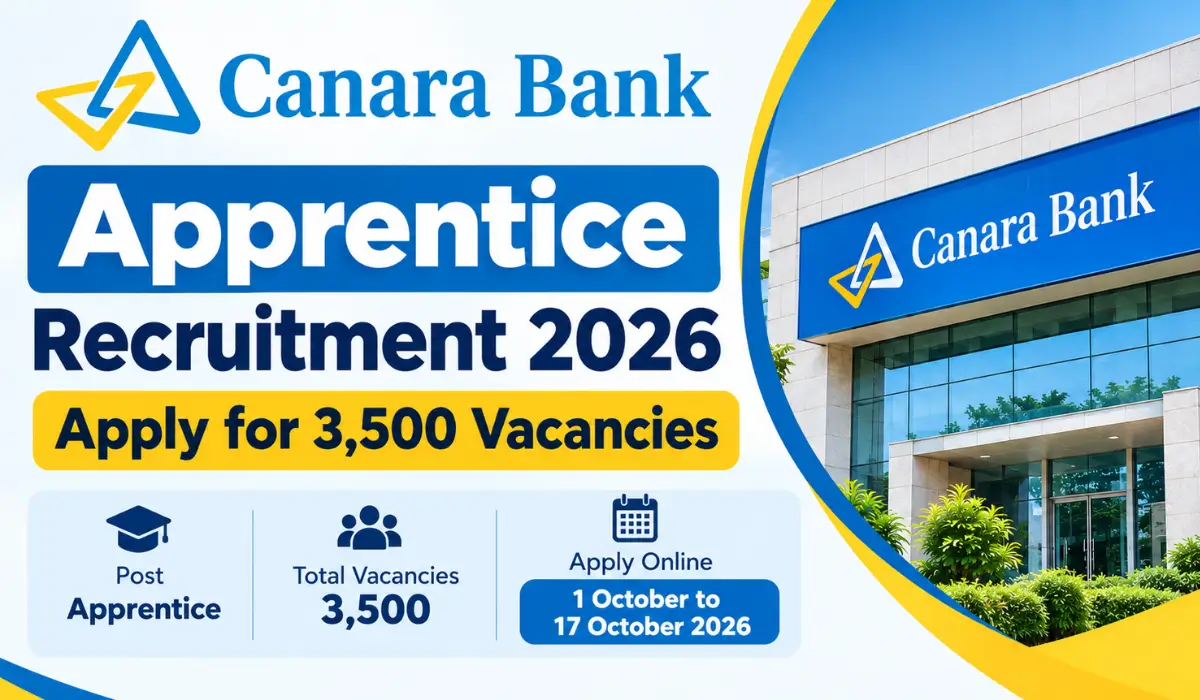 Canara Bank Apprentice Notification 2026 Out for 3,500 Vacancies ...