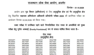 RPSC APO Result 2026