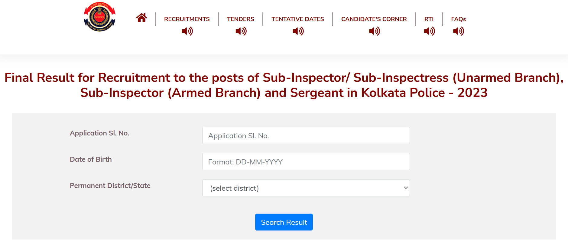 Kolkata Police SI Final Result 2026 and Cut Off Out, Check Selected Candidates List_4.1