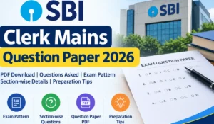 SBI Clerk Mains Question Paper
