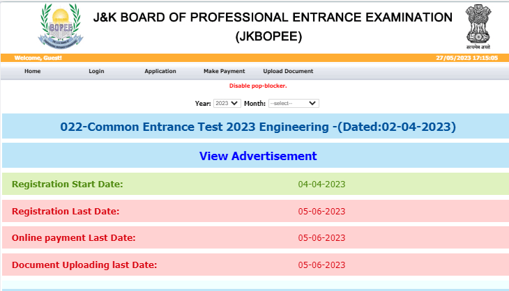 JKCET Application Form 2023 Restarted (27th May), Direct Link to Apply_3.1