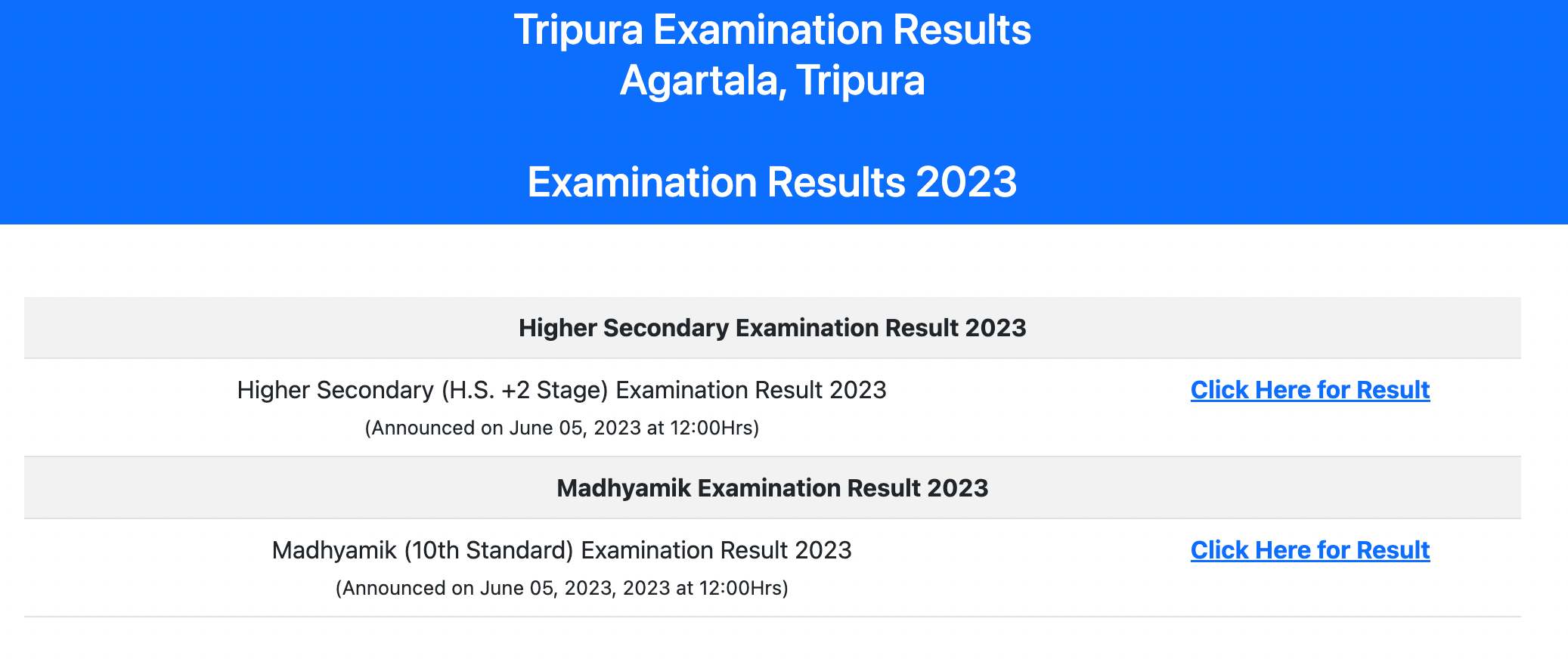 Tripura Madhyamik Result 2023 Out, TBSE Class 10 Result Link_50.1