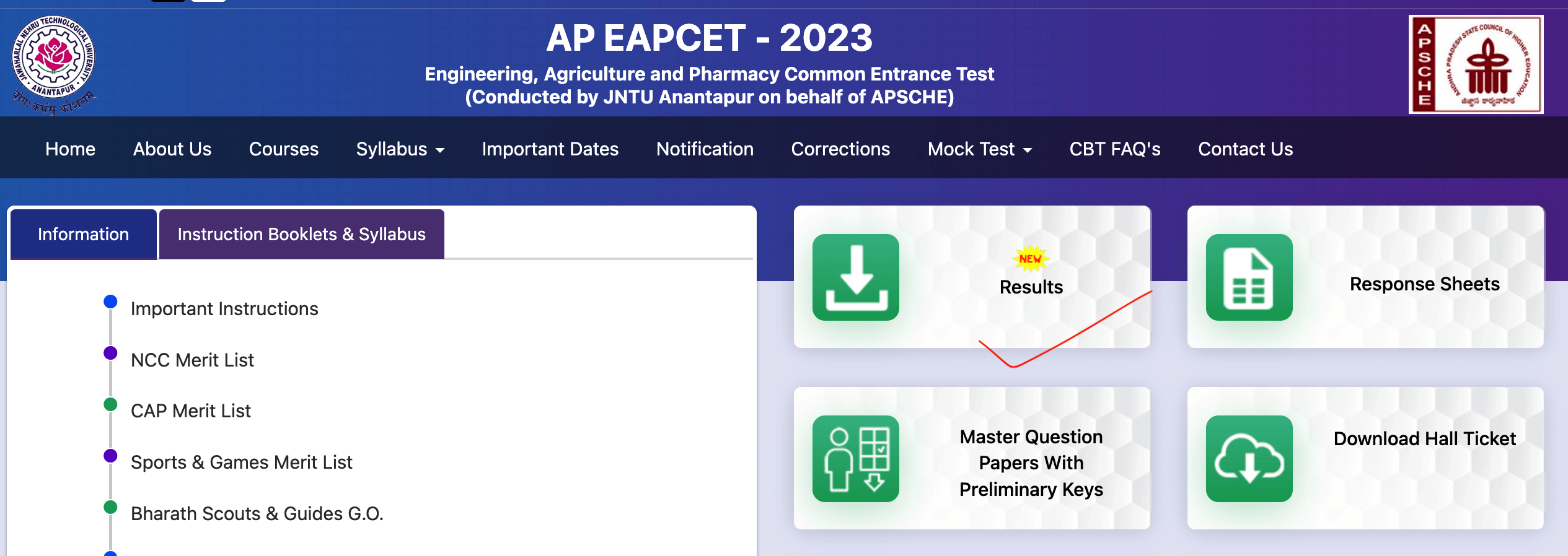 AP EAMCET Results 2023 Out, Result and Rank Card Link