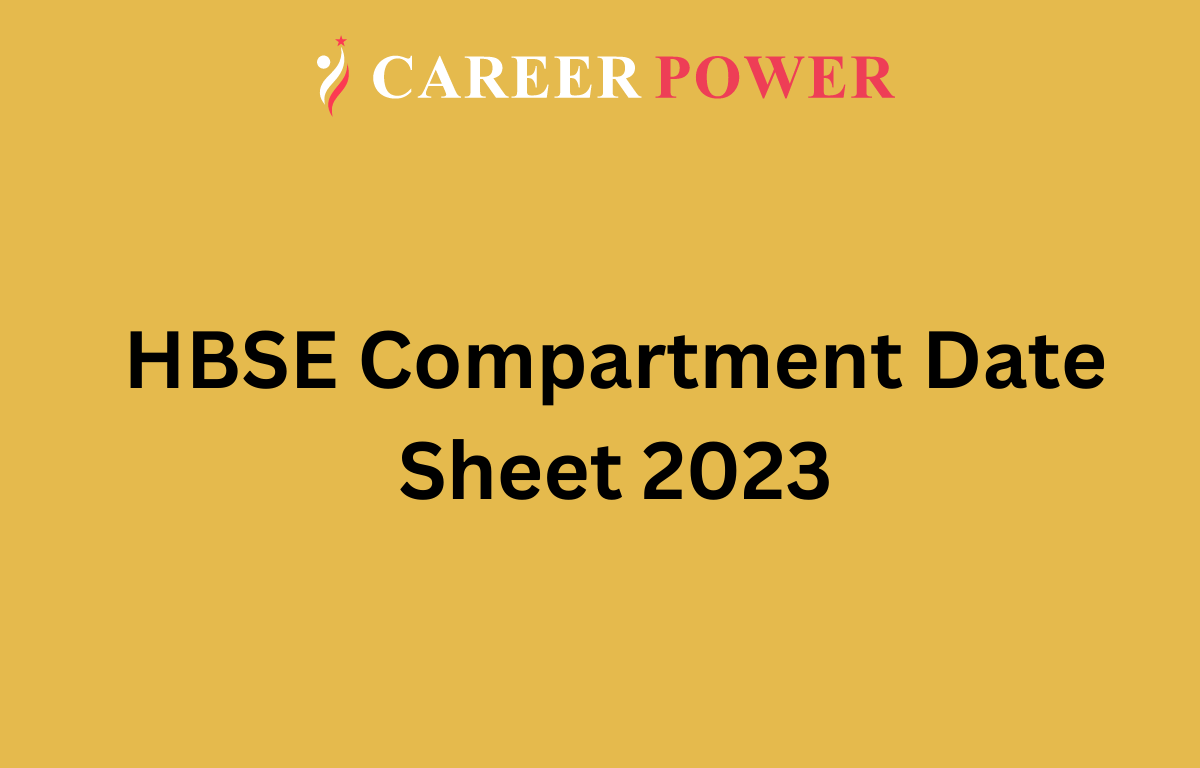 HBSE Compartment Date Sheet 2023