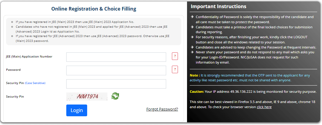 JEE Advanced Counselling 2023, JOSAA Seat Allotment Round 1 Result Link_4.1