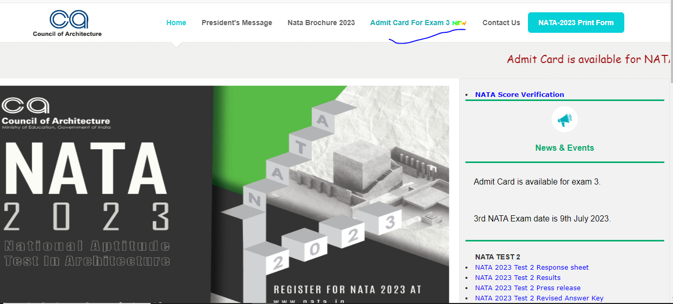 NATA Admit Card 2023 Out for Phase 3, Direct Link_4.1