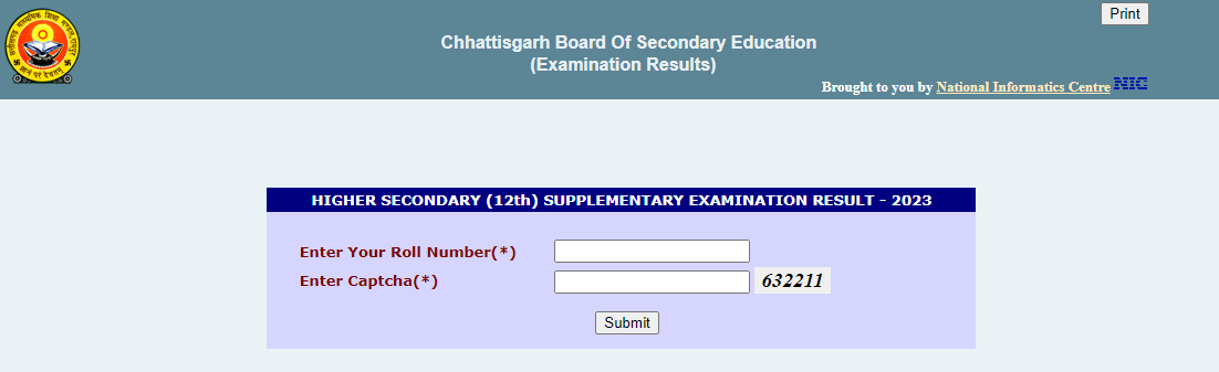 CGBSE 2023 12th Supply Result Available, 12th Supplementary CG Link_60.1 Board Result