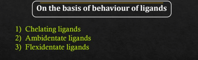 Types of Ligands in Coordination Compounds_13.1