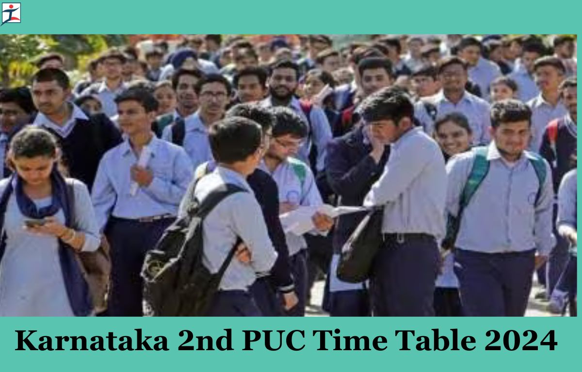 Karnataka 2nd PUC Time Table 2024