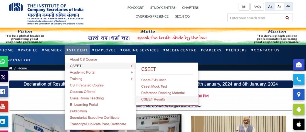 ICSI CSEET Result 2024 Date, Download CSEET Nov Scorecard_3.1
