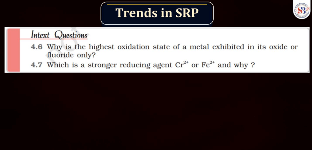 D Block - Standard Reduction Potential Trends, Magnetic Nature, Compound Colors_10.1