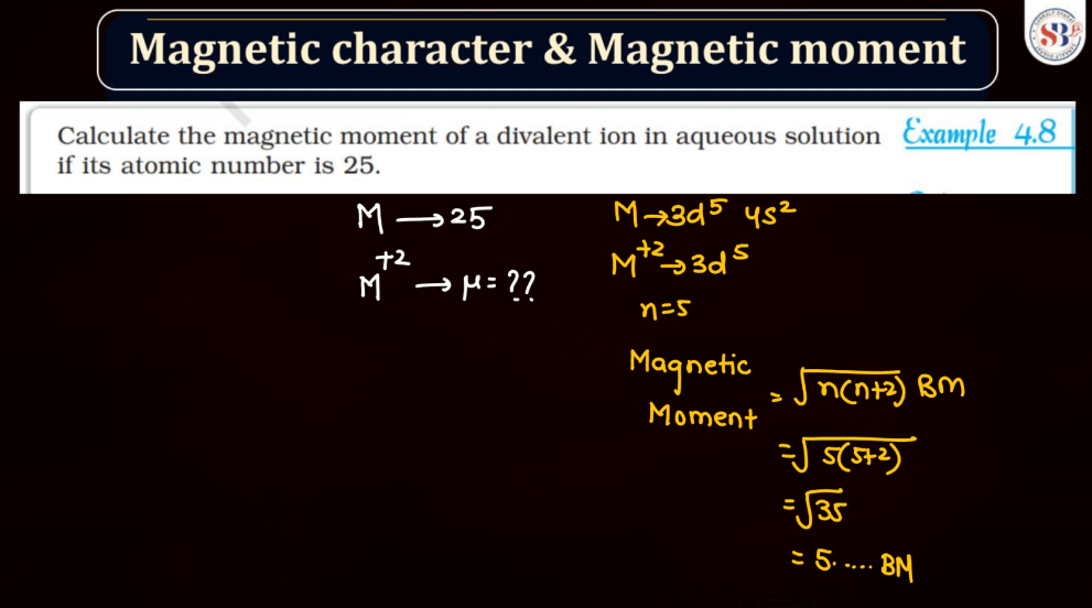 D Block - Standard Reduction Potential Trends, Magnetic Nature, Compound Colors_12.1