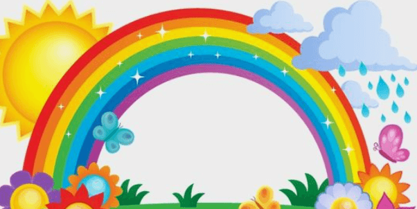 Rainbow Colours Name Drawing