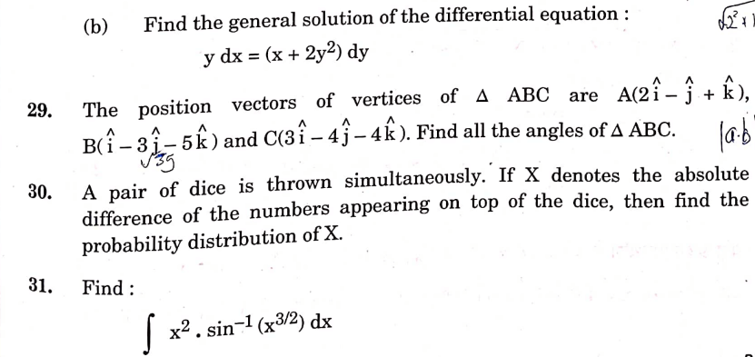 CBSE Class 12 Maths Answer Key 2024, Question Paper Analysis All SETs 1,2,3,4_13.1