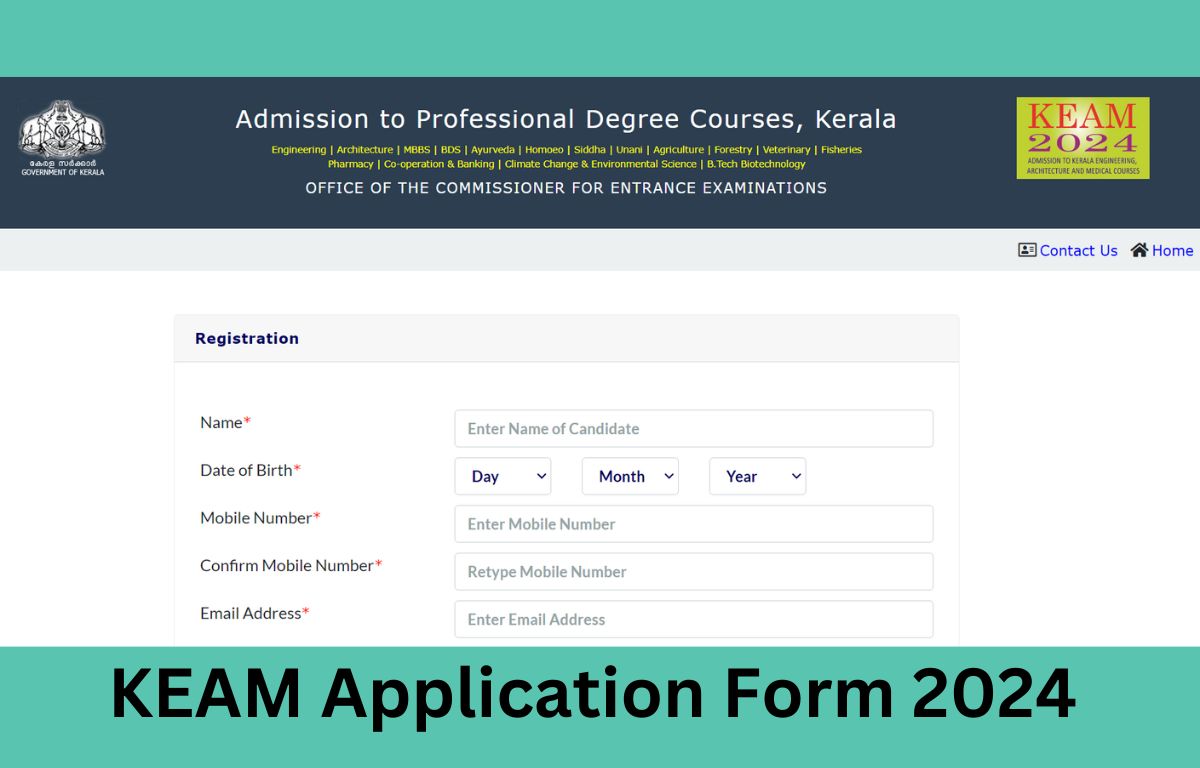 KEAM Application Form 2024 Released at cee.kerala.gov.in, Registration Link