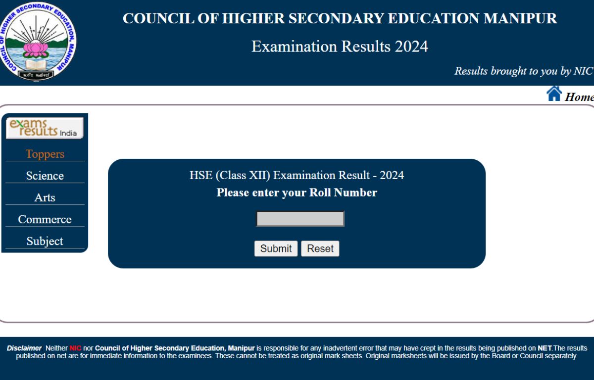 Manipur Board 12th Result 2024