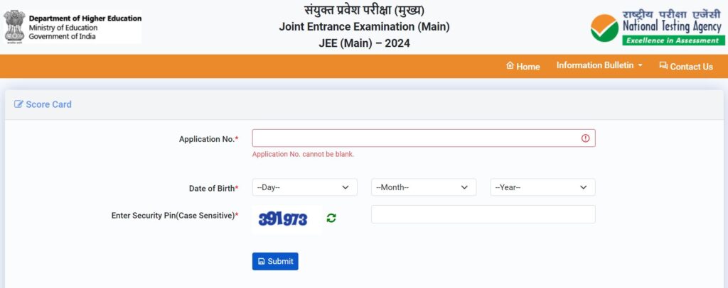 JEE Mains Result 2024