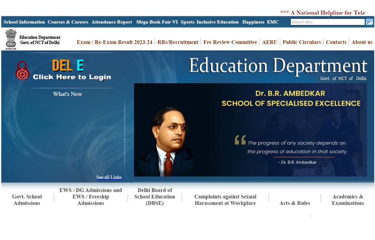 EWS Admission 202425 Delhi EWS Registration begins at edudel.nic.in