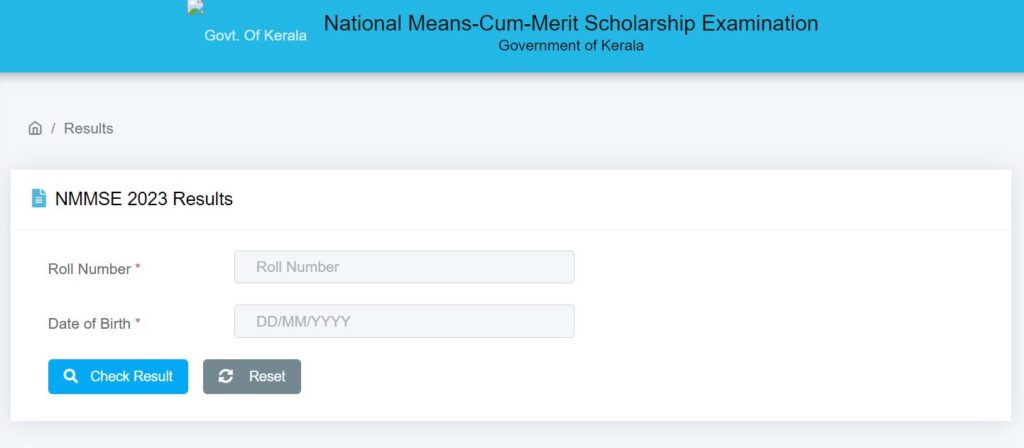 kERALA NMMS Result