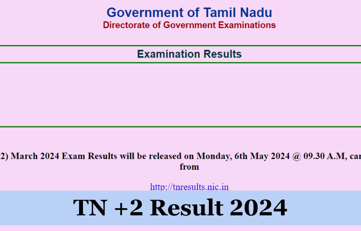 TN +2 Result 2024