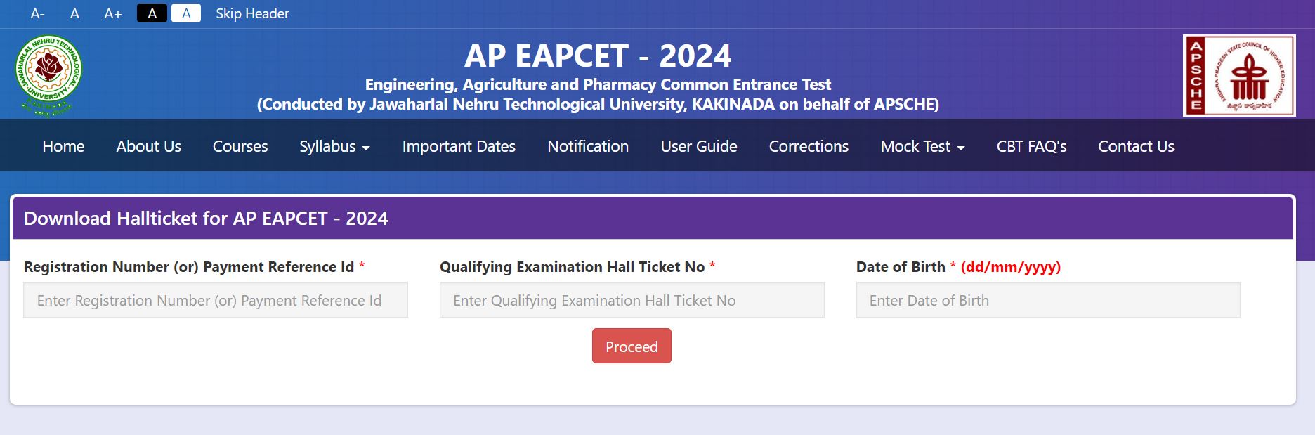 AP EAMCET Hall Ticket Download 2024 Link Out at cets.apsche.ap.gov.in