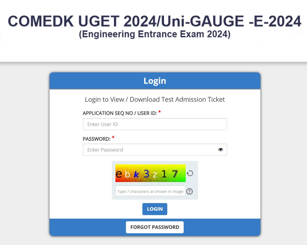 COMEDK UGET 2024