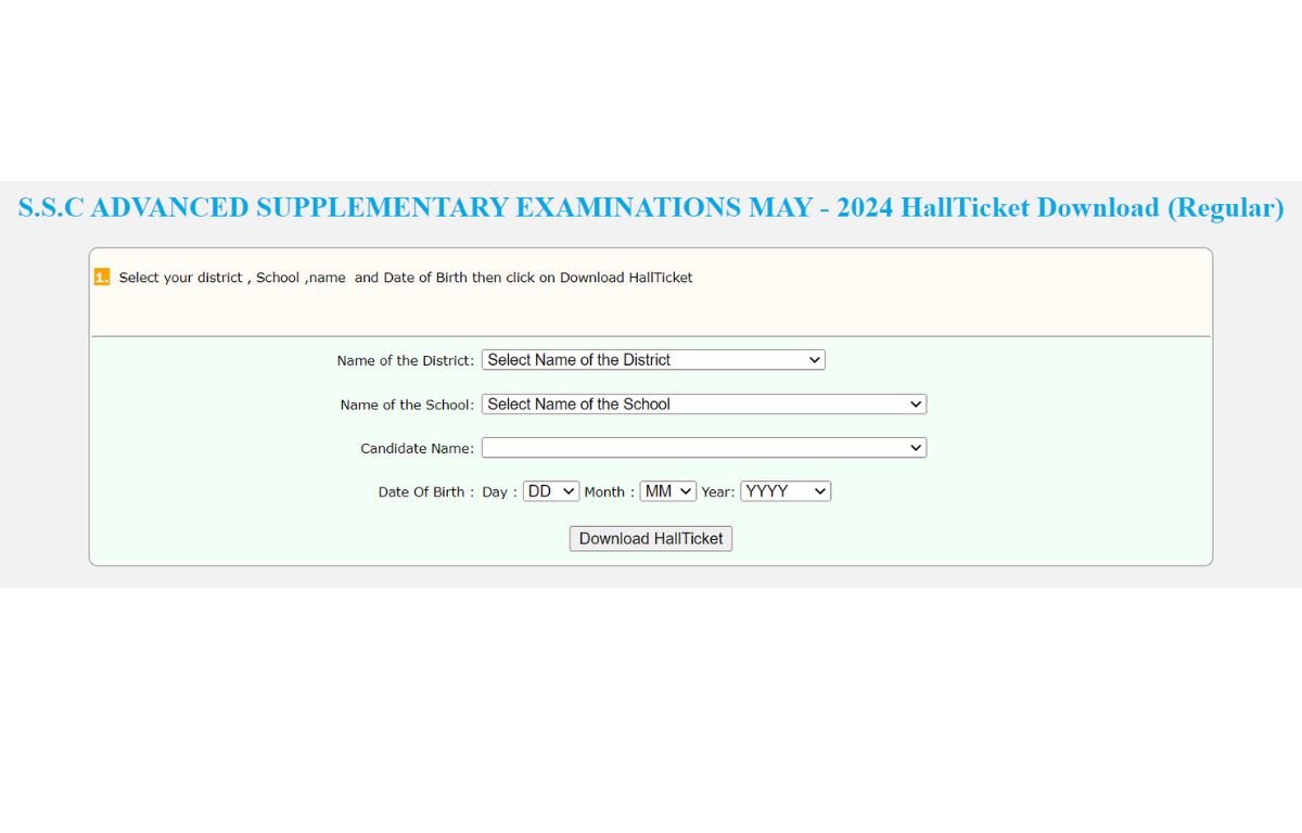 AP SSC Supply Admit Card 2024