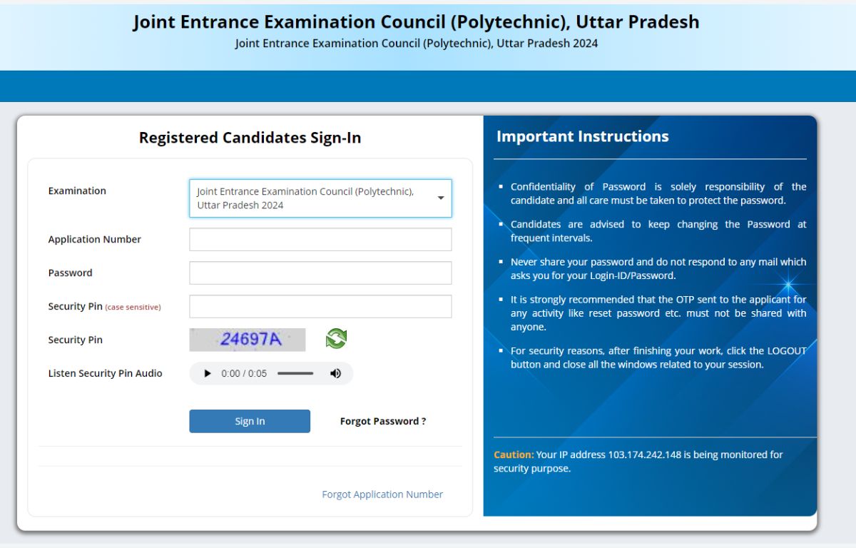 UP Polytechnic Admit Card 2024