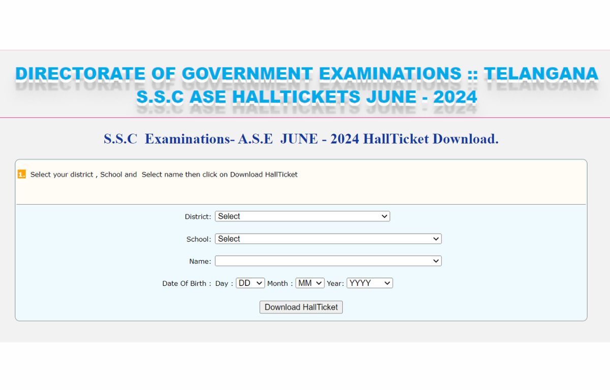 TS SSC Supply Hall Ticket 2024