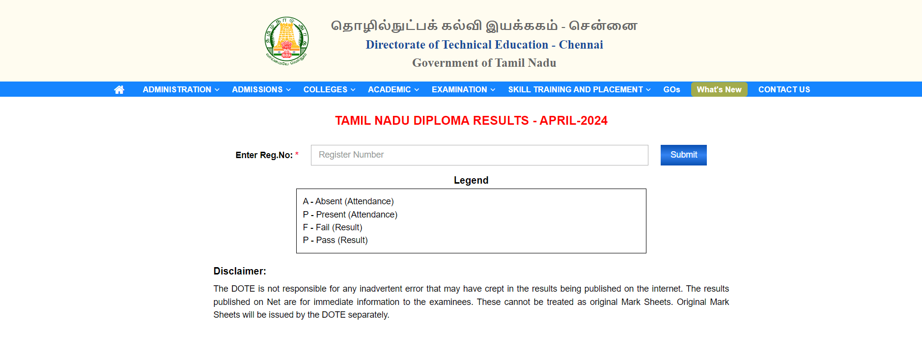 TN DTE Diploma Result 2024 Out, Download Result PDF at dte.tn.gov.in_3.1