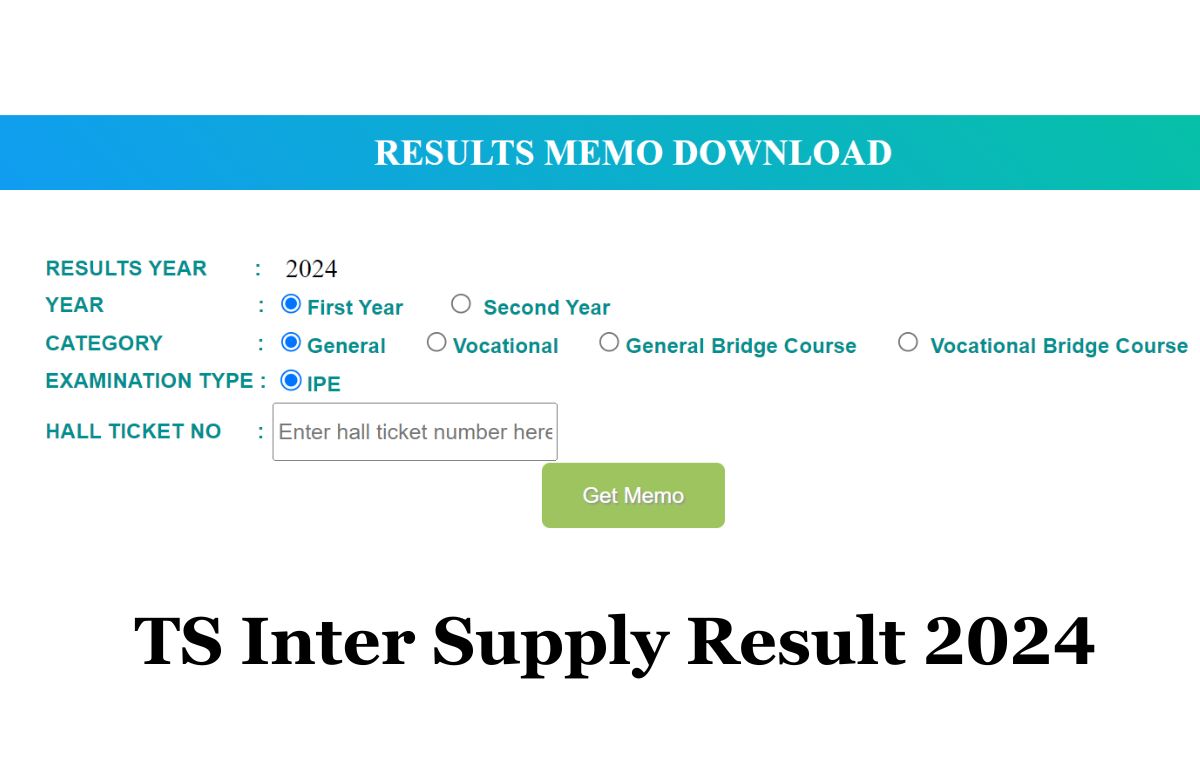 TS Inter Supply Results 2025 Out, TSBIE 1st, 2nd year Result Link Active
