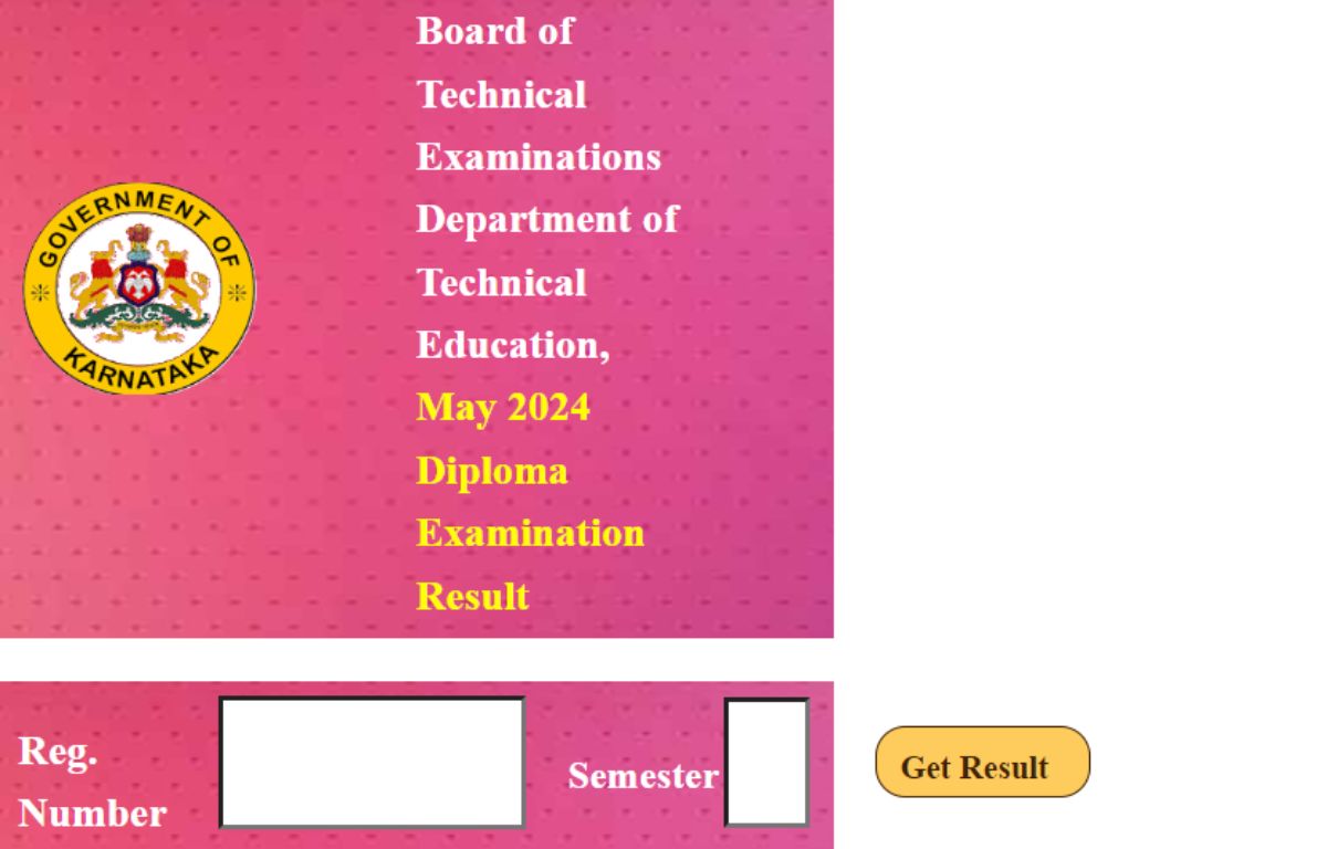 DTEK Karnataka Diploma Makeup Exam Result 2024 Out at dtek.karnataka