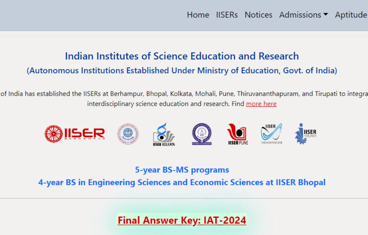 IISER IAT Result 2024 will be released on June 25. Download scorecard
